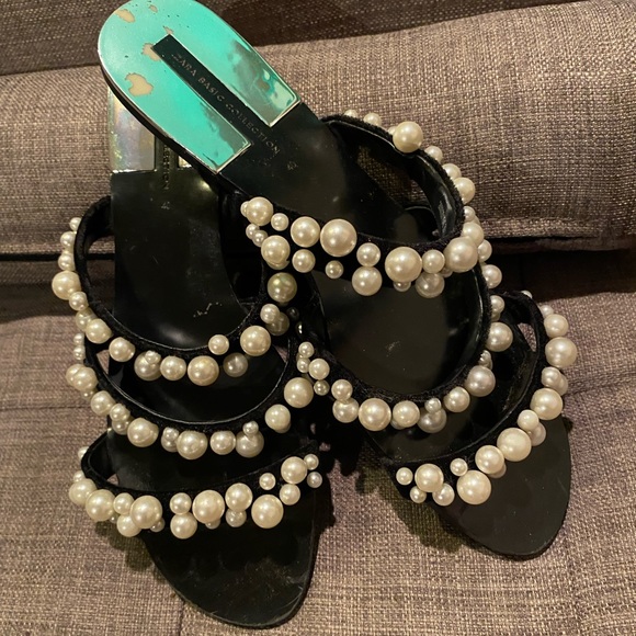 Zara Chunky Pearl Sandals - Picture 5 of 9